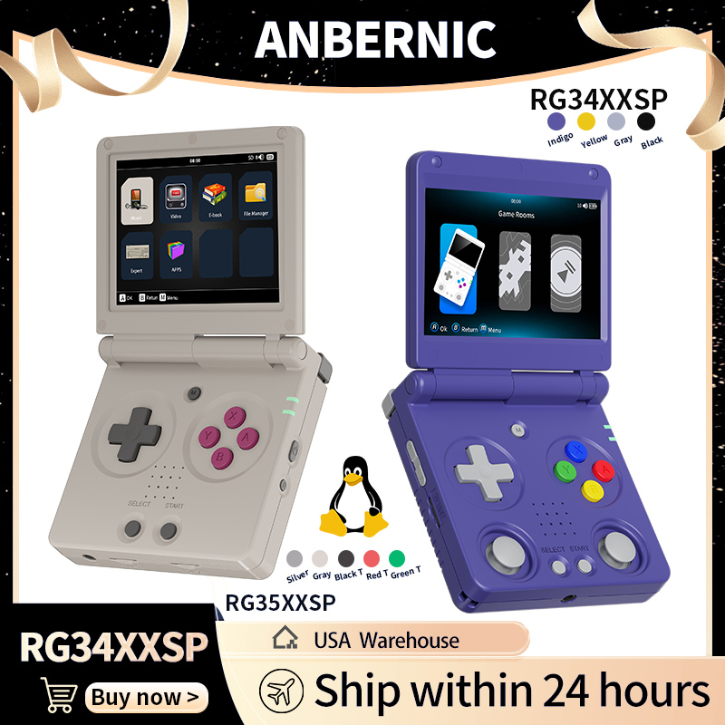 Retro Gaming Design - Anbernic RG34XXSP RG35XXSP Flip Handheld Game