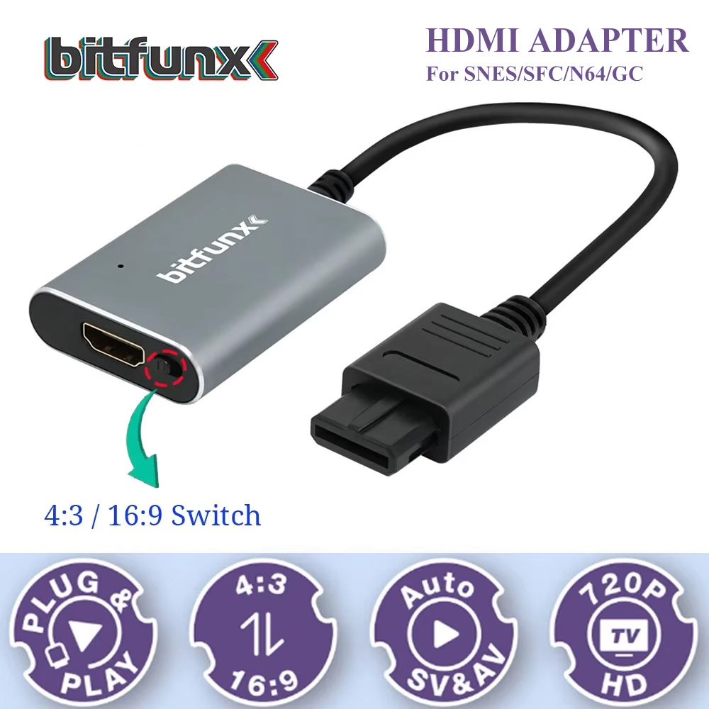 Retro Gaming Design - Bitfunx 720P Svideo / AV To