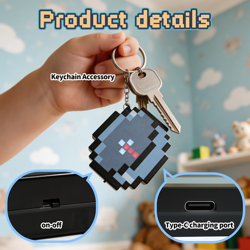 Retro Gaming In 2026 - 2026 NEW Rechargeable Pixel Compass Keychain