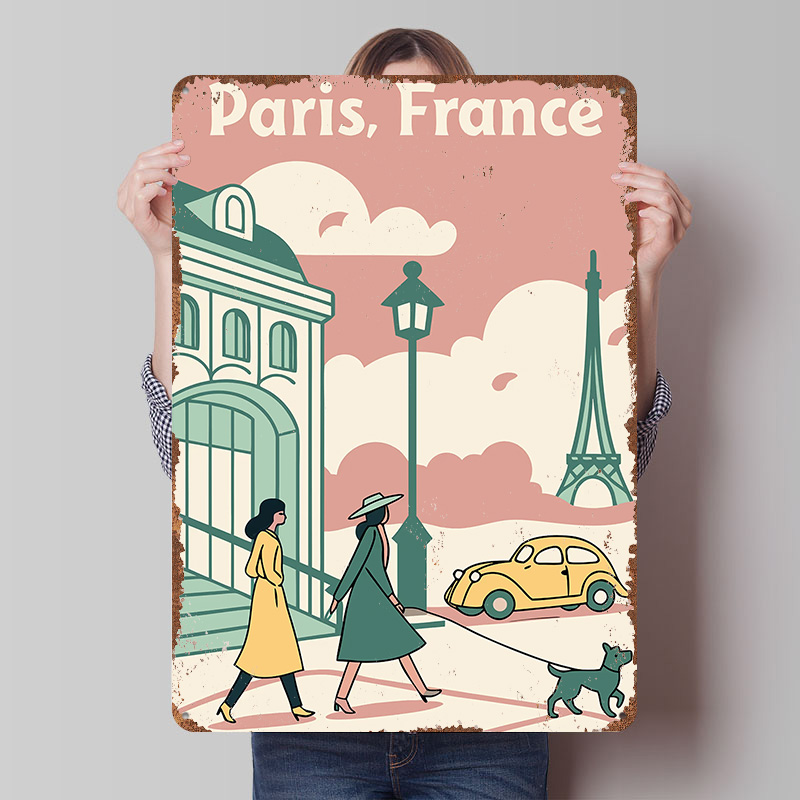 Retro Gaming Paris - Paris France Travel Printed Poster Customized