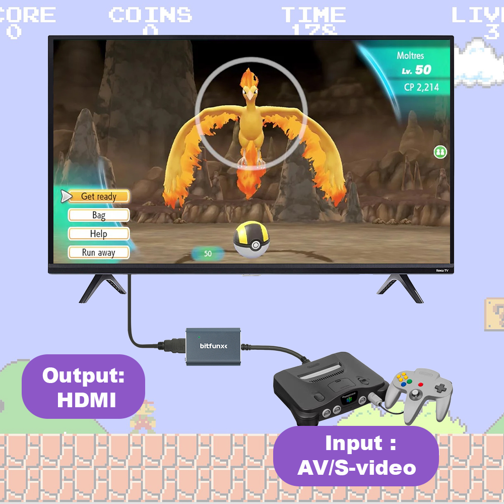 Bitfunx 720P Svideo / AV To HD - Retro Gaming Design 评论和价格