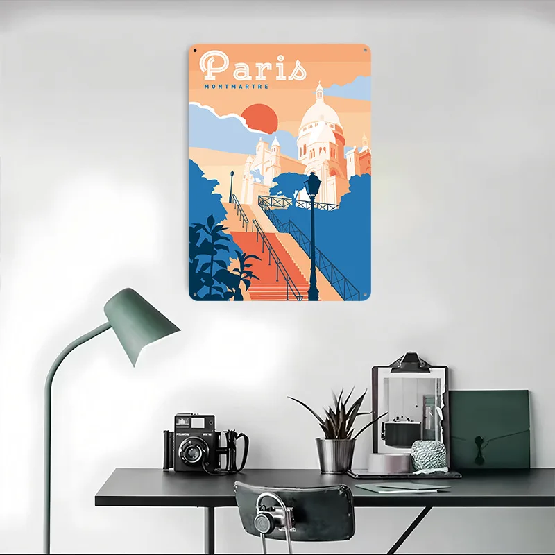 Paris Montmartre Travel Printe - Retro Gaming Paris 评论和价格