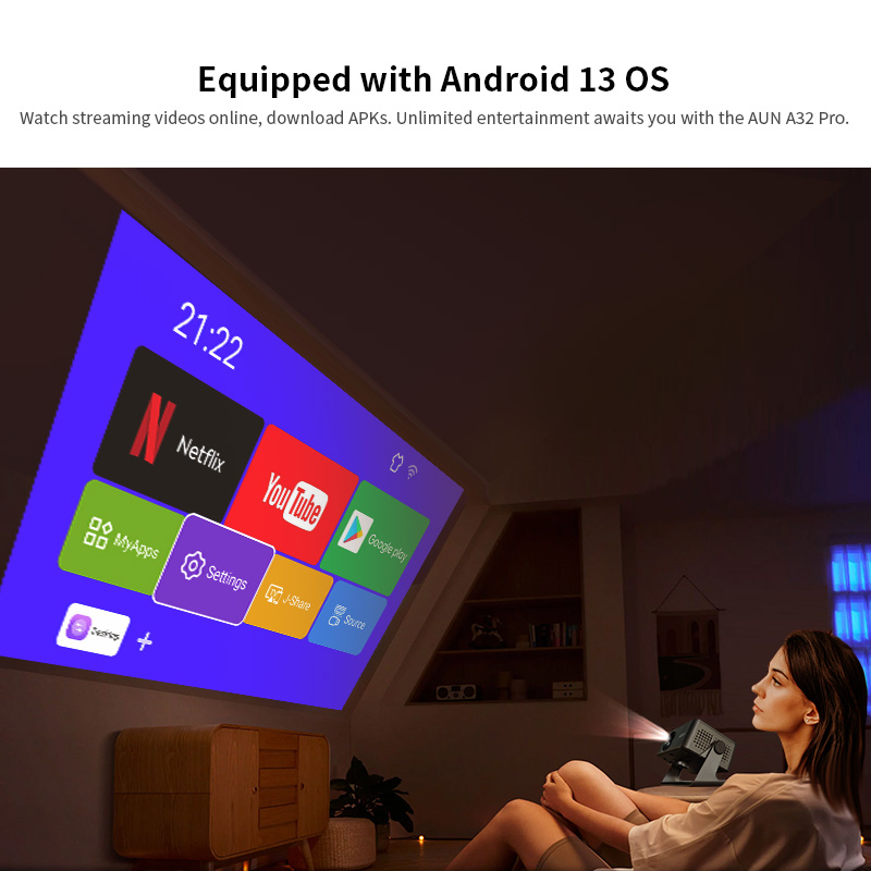AUN A32 Pro Android 13 Project - Retro Gaming Projector 评论和价格