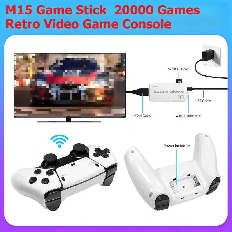 M15 Retro Video Game Stick 2.4 - Retro Gaming Joystick 评论和价格