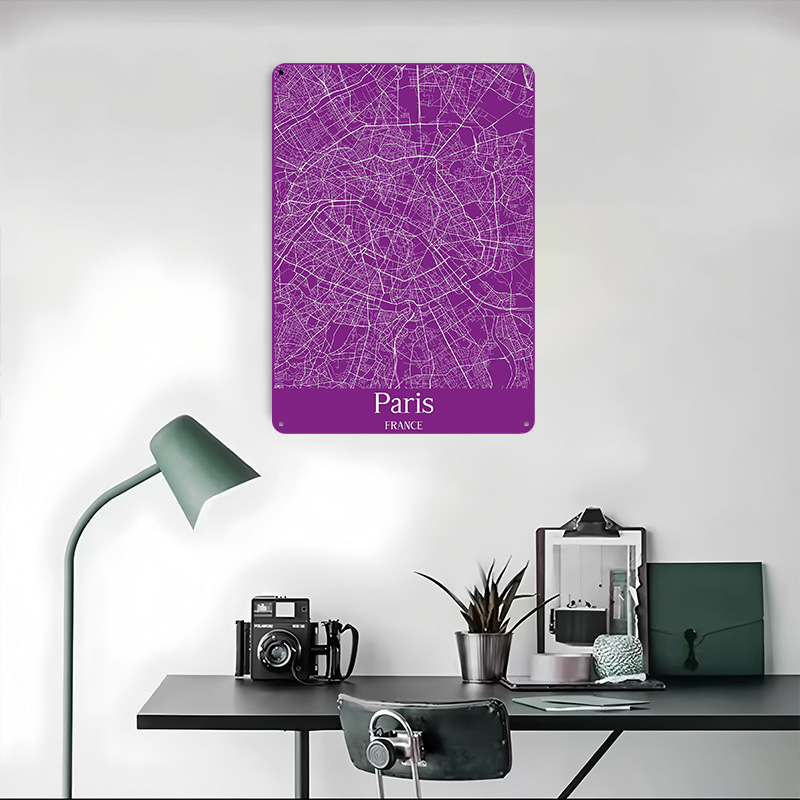 Paris City Map Printed Poster  - Retro Gaming Paris 评论和价格