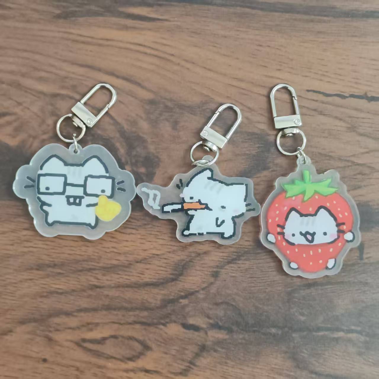 2d Flat Pixel Cat Keychain - G - Retro Gaming Design 评论和价格