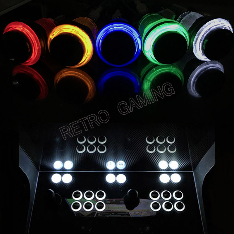 12pcs 6 Colors Arcade LED Push - Retro Gaming Shop 评论和价格