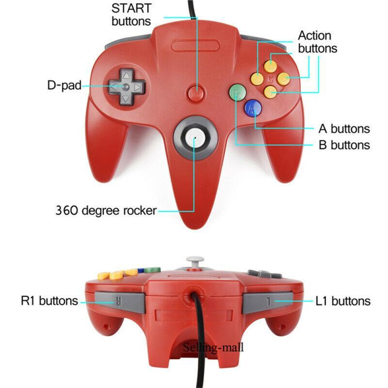 N64 Controller Classic USB Wir - Retro Gaming Joystick 评论和价格