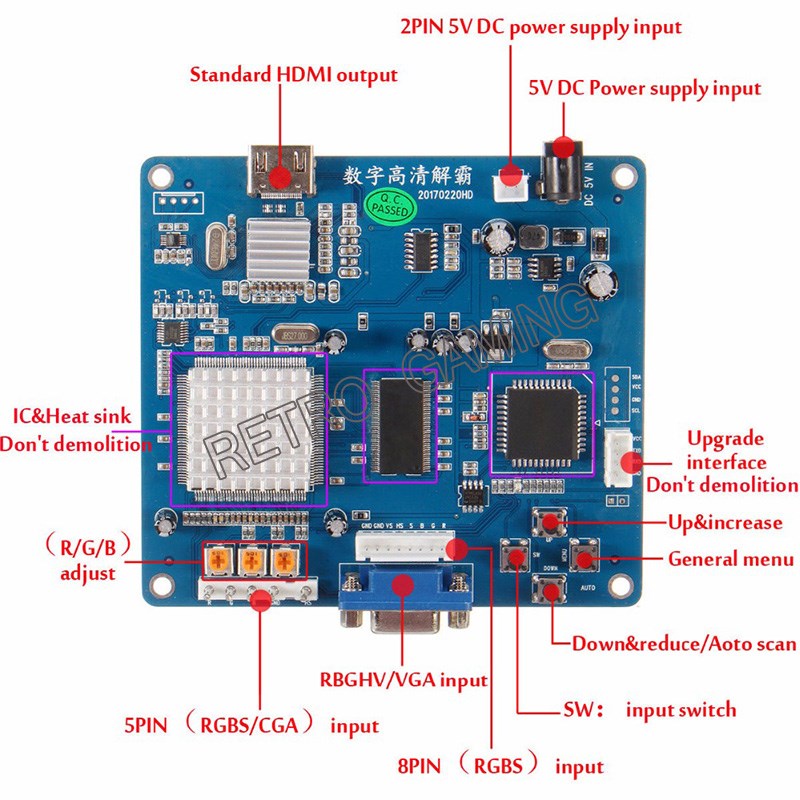 CGA TO HDMI Convertor RGBS / C - Retro Gaming Shop 评论和价格