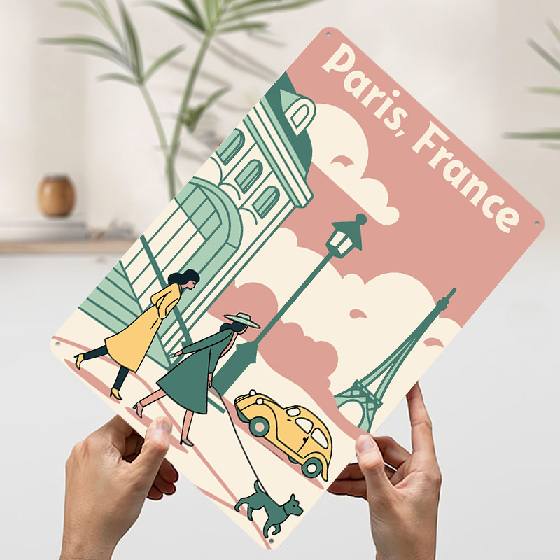 Paris France Travel Printed Po - Retro Gaming Paris 评论和价格